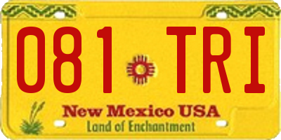 NM license plate 081TRI