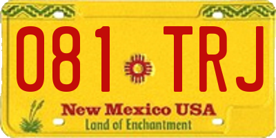 NM license plate 081TRJ