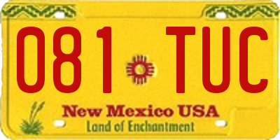 NM license plate 081TUC