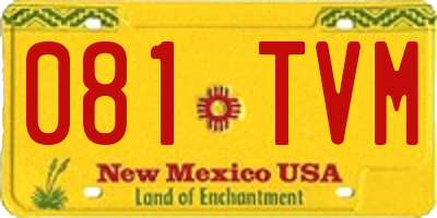 NM license plate 081TVM