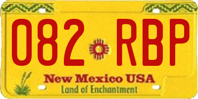 NM license plate 082RBP
