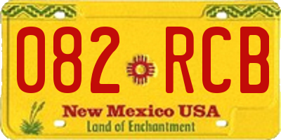 NM license plate 082RCB