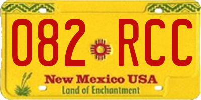 NM license plate 082RCC
