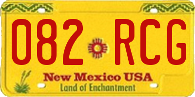 NM license plate 082RCG