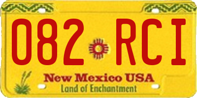 NM license plate 082RCI