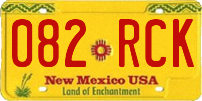 NM license plate 082RCK