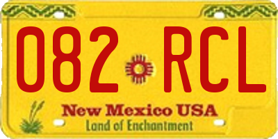 NM license plate 082RCL