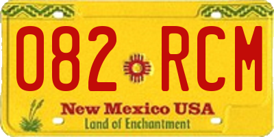 NM license plate 082RCM