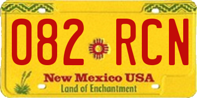 NM license plate 082RCN