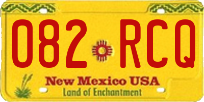 NM license plate 082RCQ