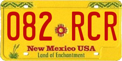 NM license plate 082RCR