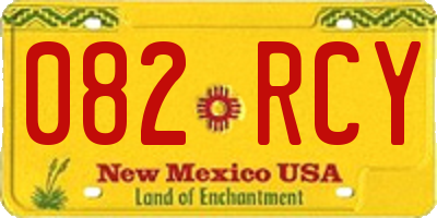 NM license plate 082RCY