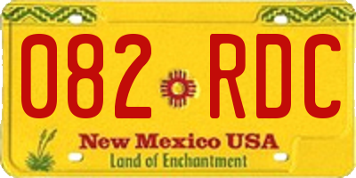 NM license plate 082RDC