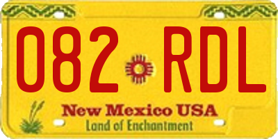 NM license plate 082RDL