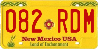 NM license plate 082RDM