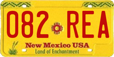 NM license plate 082REA