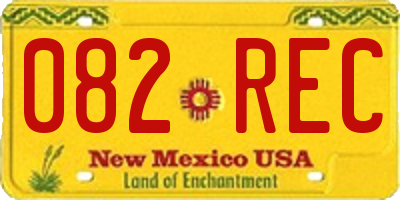 NM license plate 082REC