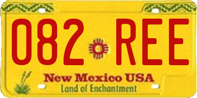 NM license plate 082REE