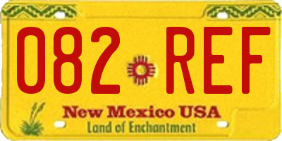 NM license plate 082REF
