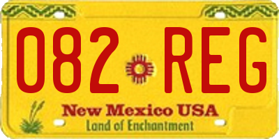NM license plate 082REG