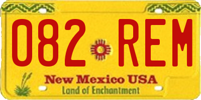 NM license plate 082REM