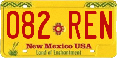 NM license plate 082REN