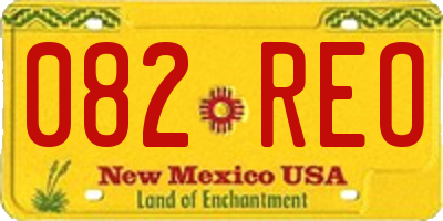 NM license plate 082REO
