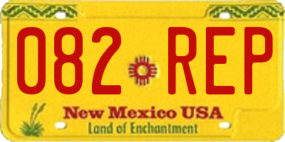 NM license plate 082REP