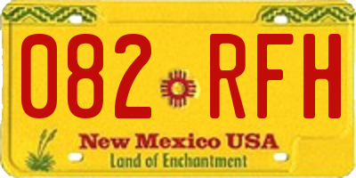 NM license plate 082RFH
