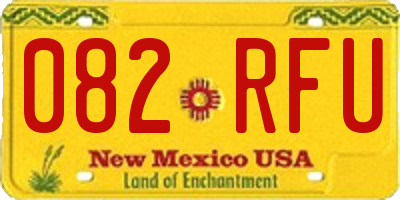 NM license plate 082RFU