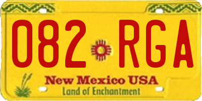 NM license plate 082RGA