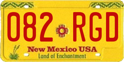 NM license plate 082RGD
