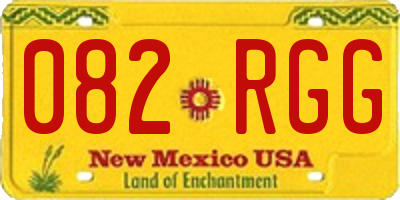 NM license plate 082RGG