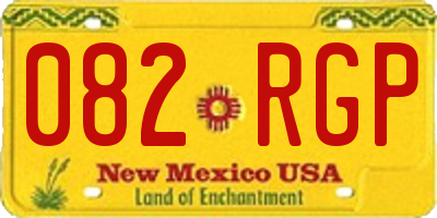 NM license plate 082RGP