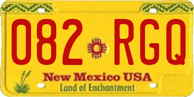 NM license plate 082RGQ