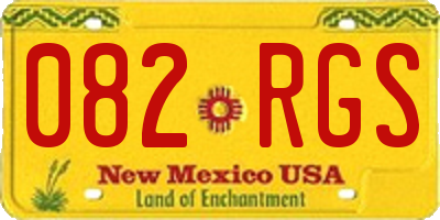 NM license plate 082RGS