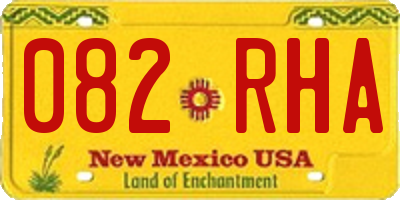 NM license plate 082RHA