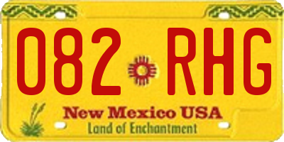 NM license plate 082RHG