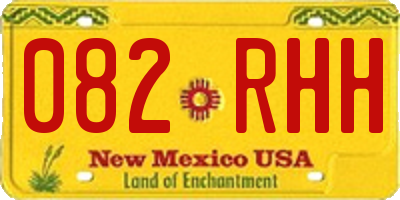 NM license plate 082RHH