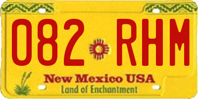 NM license plate 082RHM