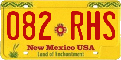 NM license plate 082RHS