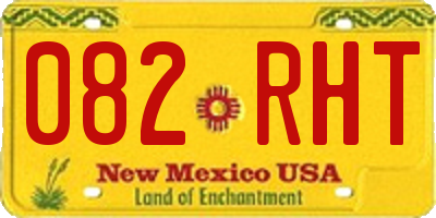 NM license plate 082RHT