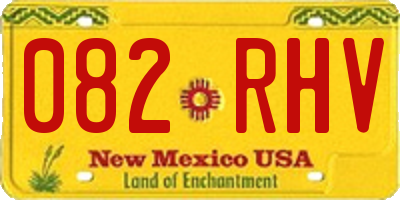 NM license plate 082RHV
