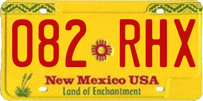 NM license plate 082RHX