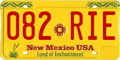 NM license plate 082RIE