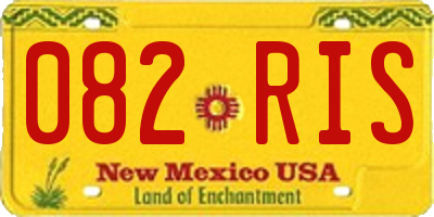 NM license plate 082RIS