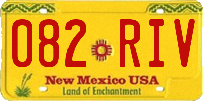 NM license plate 082RIV