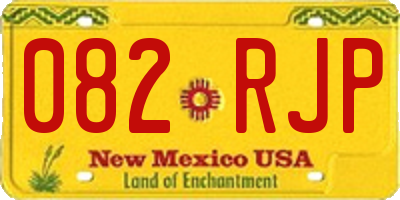 NM license plate 082RJP