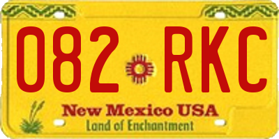NM license plate 082RKC