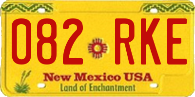 NM license plate 082RKE